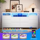 Modern 10 Drawer Storage Dresser Organizer Tv Stand For 75  Tvs Chest Of Drawers