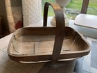 Vintage Antique English Old Sussex Wooden Trug Garden Basket