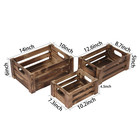 Farmhouse Wooden Crates Decorative Set Of 3  Distressed Nesting Wood Crates F   