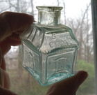1870s Rare S i comp  senate Ink Co  House With Mansard Roof Figural Ink Bottle