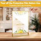 Acrylic Sign Holder double Sided Gold Picture Frame Stand Up Table Sign Holders 