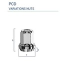  20  M12x1 5 Wobble Nuts 12x1 5 Lug Nut Wheels Pattern Adapter Pcd 17 Hex