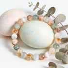 8mm Mixed Natural Gemstone Stretch Beaded Bracelet   Daily Wrist Jewelry Gift