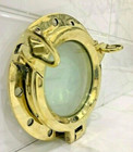 Retro Brass Ship Porthole Hatch Window     Nautical Decor With Dual Key Locks