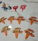 Vintage Happy Halloween Cupcake  Cake Picks Toppers 