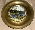 Vintage Set Of 4 Solid Brass 6    Wall Plates Made In England