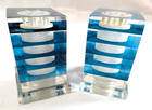 1940 s Art Deco Shaker Set Lucite Vintage Retro Kitchen Decor Blue And Clear