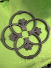 Dansk Clover Bud Trivet Cast Iron Pot Stand Pie Cooler Pan
