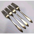 Vtg Dirigold Dirilyte Goldware Dinner Forks Lot Of 4 Regal Gold Flatware Mcm