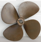 Vintage Columbian Tetradyne 20  Brass Boat Prop - U s s  Lexington Patrol Boat