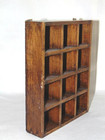 Vintage Miniature Wood Divided Sewing Thimble Display  Wall Hanging   2