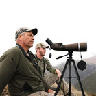 Hunting Aluminum Tripod Rest V Yoke  Binocular   Spotting Scope Adapter  360  