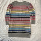 Gap Kids Girls 2xl   14-16  Gray Multicolor Striped Knit Sweater Dress Crew Neck