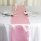 Pink Satin 12x108  Table Runner Wedding Party Catering Dinner Decorations Sale