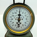 Vintage Pelouze Kitchen Scale Green Farmhouse Decor Chicago 25 Lb   works  