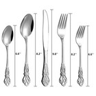 40 Pieces Retro Royal Silverware Set For 8 Stainless Steel Flatware Dishwasher
