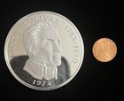 1974 Panama 20 Balboas   925 Silver Proof Coin  4 2 Oz  Simon Bolivar