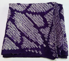 Vintage Japanese Silk Shibori Scarf Purple Kanoko Kimono Obiage Textile Violet