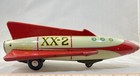 Vintage Nomura Xx-2 Tin Friction -powered Spaceship From Japan  1960   s