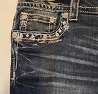 Miss Me Jeans Mid Rise Bootcut Womens 33x32 Blue Embellished Stretch Denim Nwt