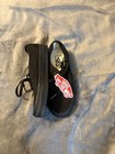 Vans Authentic Unisex Black Canvas Lace Up Low Top Sneakers Rubber Sole