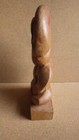 Vintage 1993 Hei Tiki Maori Hand Carved Wood Figure Paua Inlays 9    Stan Orzecki