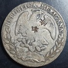 Mexico First Republic 8 Reales 1862 Zs Vl Interesting Chopmark