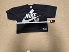 Nike Sb Black Mesh Oversized Cropped Football Logo Jersey M Free Shipping 