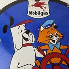 Vintage Mobil Gasoline Sign -mobilgas Marine Oil Gas Pump Plate Porcelain Sign