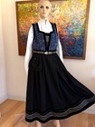 Authentic Lg Norwegian Vestlandsdrakt Bunad  Blue 830s Silver Adjustable