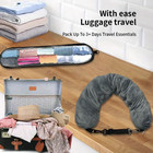 1pc Travel Neck Pillow Adjustable Lightweight Support With Storage Pouch - New