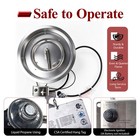 19  Round Stainless Steel Drop-in Fire Pit Pan With 10  Burner For Propane Tank