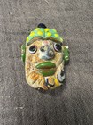 Antiques Rare Ancient Phoencain Old Mosaic Glass Face Amuelt Pendant p1034 