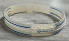  lot Of 2  Phiten Silicone Titanium Bracelet - 3 Lines - Clear  white  blue -new