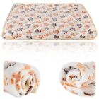 3pcs Warm Pet Mat Small Paw Print Cat Dog Puppy Fleece Soft Blanket Bed Cushion