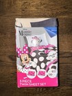 Disney Minnie Mouse   3-piece Twin Sheet Set   New