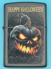 Halloween Pumpkin Happy Halloween Black Matte Zippo Lighter New