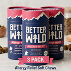 Better Wild Dog Allergy Relief Soft Chews 30ct X3  90 Chews  Full 90-day Supply