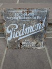 Vtg Porcelain Piedmont The Virginia Cigarette Blue Two Sided Advertisement Sign