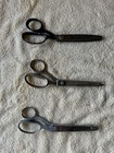 Lot Of 3 Vintage 9  Steel Seamstress Sewing Scissors Wiss   Hoffritz