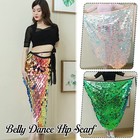 Womens Sequin Tassel Belly Dance Hip Scarf Stage Performance Waist Wrap Costume