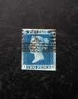 Queen Victoria Gb 2d Blue Sg 14 Used 4 Marg  Clean Pretty Quality Example Vf 