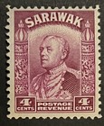 Travelstamps  1934 Sarawak Stamps Sc  114 - 4c Sir Charles V  Brooke Mint Mogh