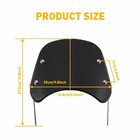 Motorcycle Abs Black Universal Windshield For 5-7  Round Headlight Cafe Racer Py