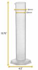 Eisco Labs 500ml Measuring Cylinder  Class B - Us Sourced Polypropylene