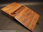 Antique Vintage Style Folding Document Writing Slope Lap Desk Campaign Box