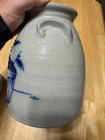 1993 Salmon Falls Salt Glazed Stoneware 8  H Canister Jar Blueberry Basket Sign