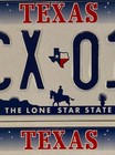 Set Of 2002 Cowboy Oil Field Space Shuttle License Plate Pair Jcx 013 Vintage Tx