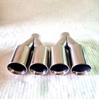 4  Od Twin Pair Acoustic Tip Straight Tailpipe 2 5  Id Trim Svr S8 A8 Golf R