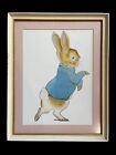 Vintage Set Of 2 Peter Rabbit Wood Framed Prints Pictures Nursery 19 5x15 5
